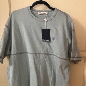 Madhappy Contrast Stitch, Blue T-Shirt - Heavy Cotton Jersey- Size Large (NWT)